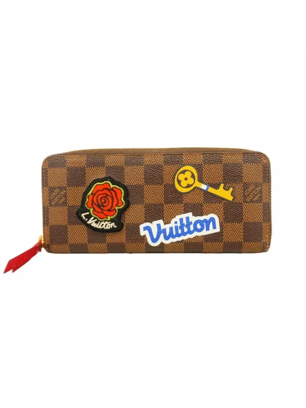 Louis Vuitton Wallet Damier LV Stories Portefeuille Clemence Ebene Cerise